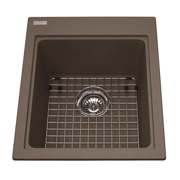 Kindred Franke 20.56-in X 16.75-in Brown Granite Single Sink