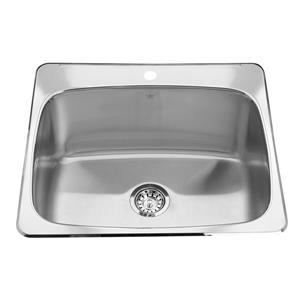 Kindred 25.63-in x 22-in Stainless Steel Single Sink