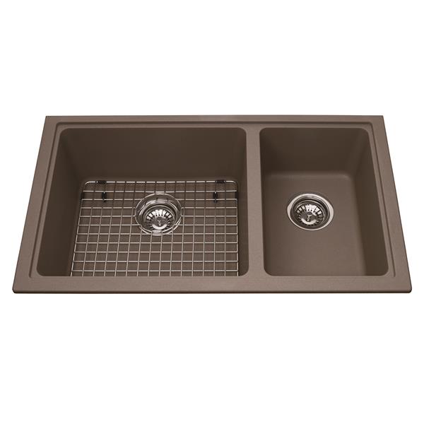 Kindred Granite Brown Franke Double Sink 18.13-in
