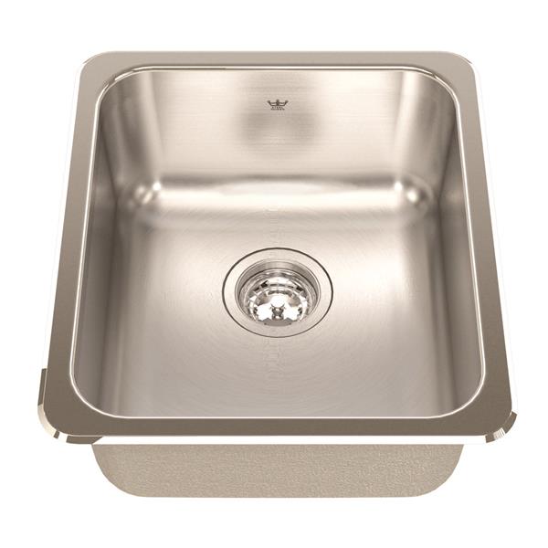 Kindred 16.13-in x 18.13-in Stainless Steel Single Sink