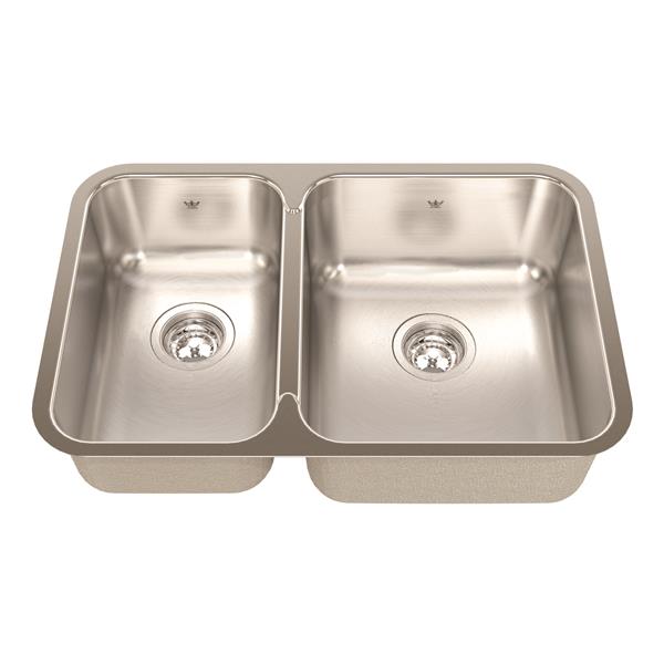 さーページ Kindred 26.88-in Stainless Steel Double Sink QCUA1827L-8 | RONA