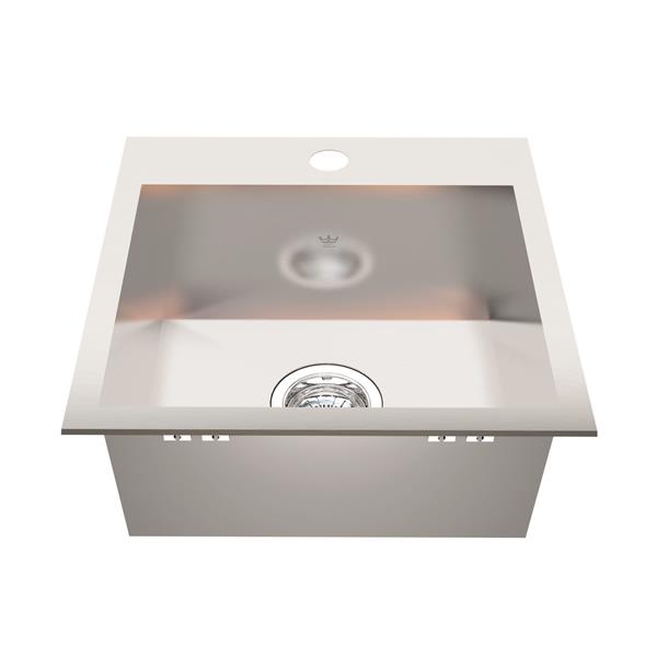 Kindred Franke 17in X 17in Stainless Steel Single Sink QSLF171771