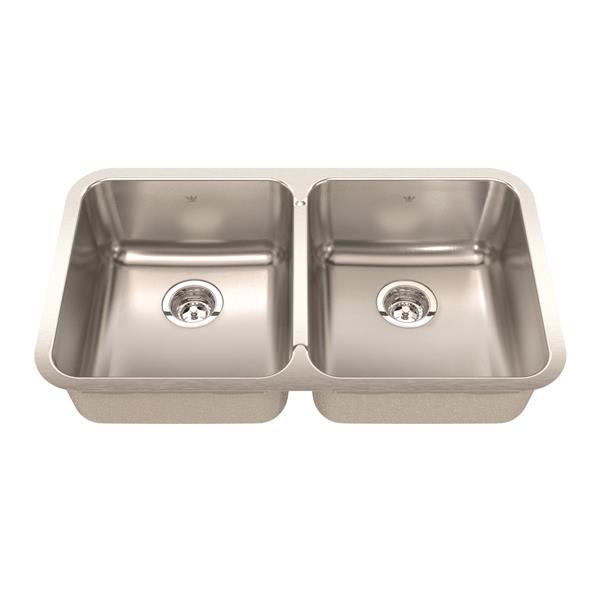 Kindred 32.88-in x 18.75-in Stainless Steel Double Sink