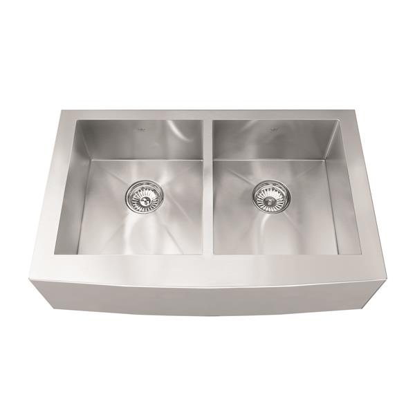 Kindred Stainless Steel Franke Double Sink 32.88in X 20in QDFS31B RONA
