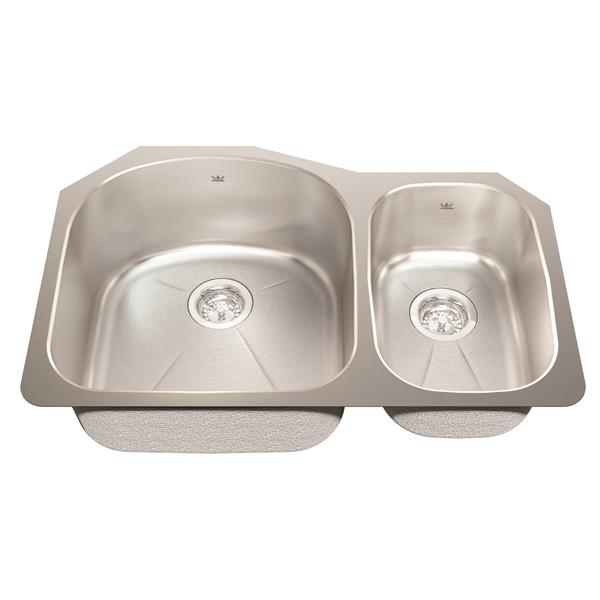 Kindred 32-in x 21-in Stainless Steel Double Sink