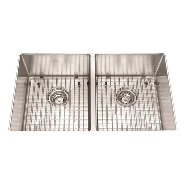 Kindred 31in x 18in Stainless Steel Double Sink KCUD33910BG RONA