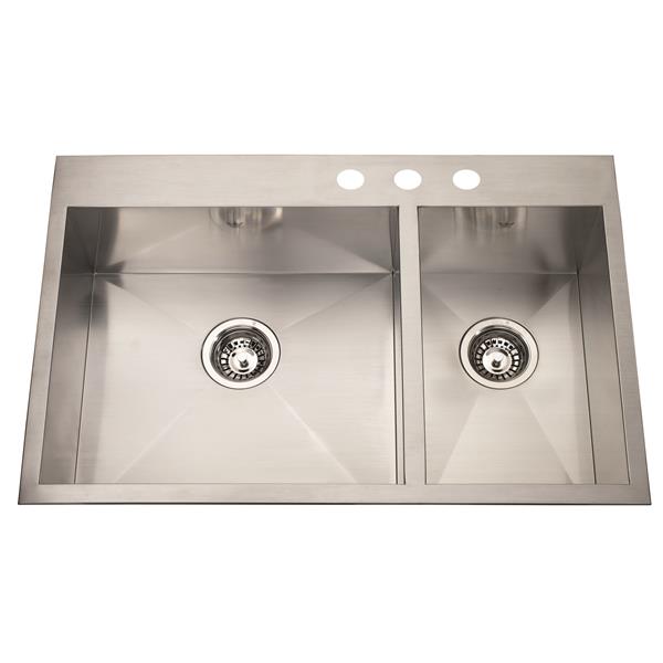 Kindred Stainless Steel Chrome Franke Double Sink 20 In QCLF2031R 8 3   330056091 MainImage 001 L 