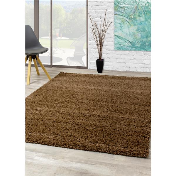 Kalora Shaggy Comfy Rug - 5' x 8' - Brown | RONA