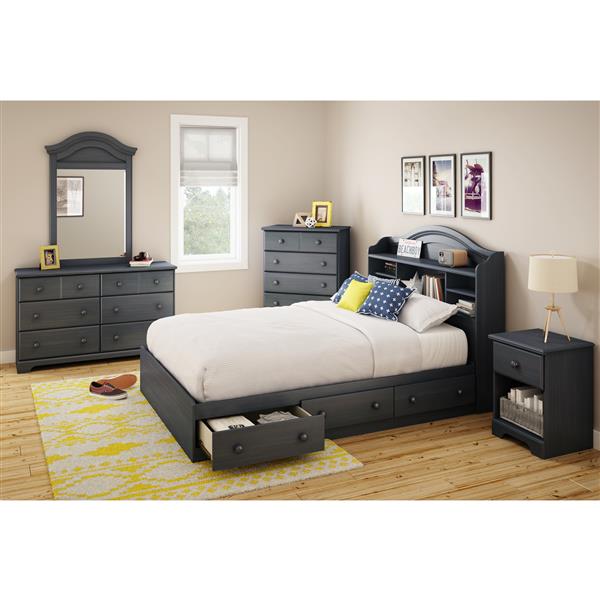 South Shore Furniture Summer Breeze Mates Bed 3 Drawers Blueberry Double