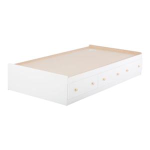 South Shore Furniture 3 Drawer Pure White Summer Breeze Mates Twin Bed