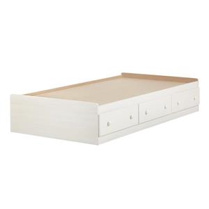 South Shore Furniture 3 Drawer White Wash Summer Breeze Mates Full Bed
