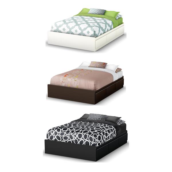 South Shore Furniture 3 Drawer Pure White Step One Mates Bed