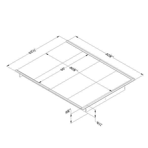 South Shore Furniture Chocolate Step One Platform Bed - Queen
