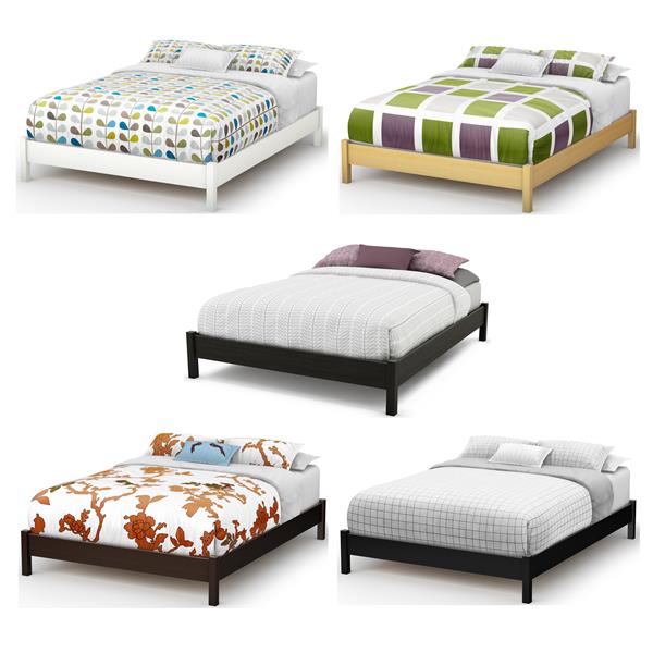 South Shore Furniture Step One Platform Bed Chocolate Queen 3159203 RONA