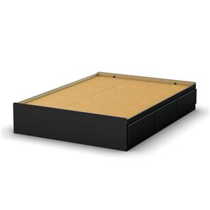 South Shore Furniture 3 Drawer Pure Black Step One Mates Bed