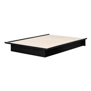 Lit plateforme Step One, noir, double