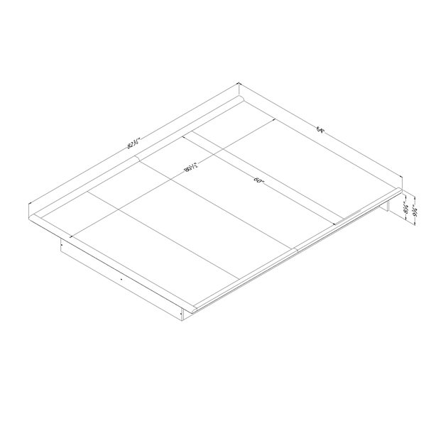 South Shore Furniture Pure Black Step One Platform Queen Bed 3070233 RONA