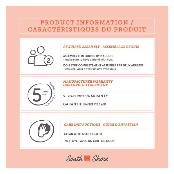 South Shore Furniture Pure Black  Step One Platform Queen Bed