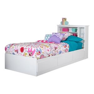 South Shore Furniture Vito White 40.50-in X 76.50-in 3 Drawer Platform Bed