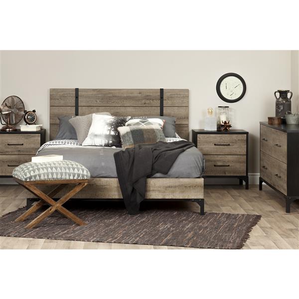 south shore valet platform bed with headboard