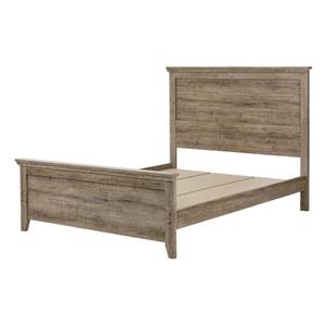 South Shore Furniture Weathered Oak 64.75-in x 81.25-in Lionel Panel Bed