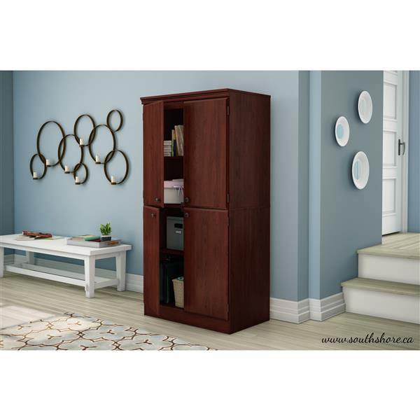 South Shore Furniture Morgan 4-Door Royal Cherry Storage Cabinet