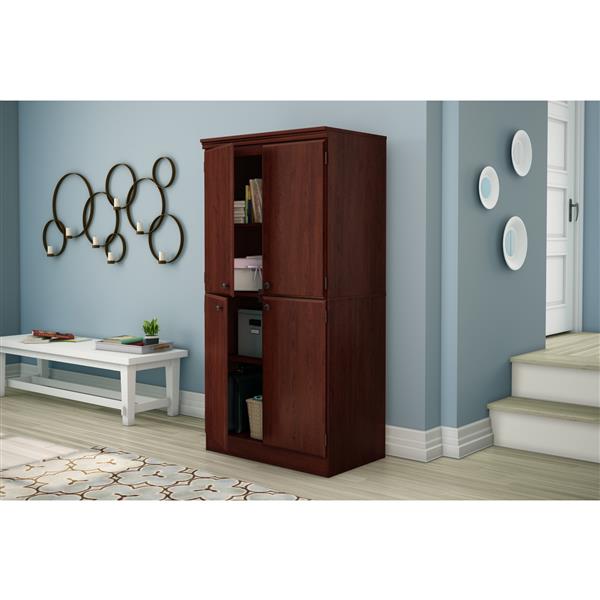 South Shore Furniture Morgan 4-Door Royal Cherry Storage Cabinet