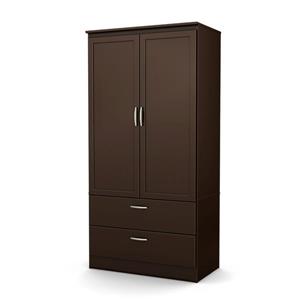 South Shore Furniture Chocolate Acapella Wardrobe Armoire