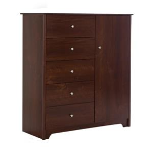 South Shore Furniture Vito 5-Drawer Sumptuous Cherry Door Chest