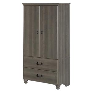 South Shore Furniture Noble Grey Maple Armoire with Drawers