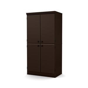 South Shore Furniture Morgan 4-Door Chocolate Storage Cabinet