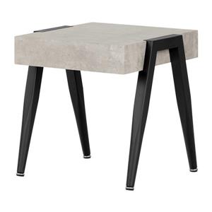 Table de bout City Life, gris béton et noir, 20 po