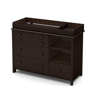 South Shore Furniture Little Smileys Espresso Changing Table with Removable Changing Station