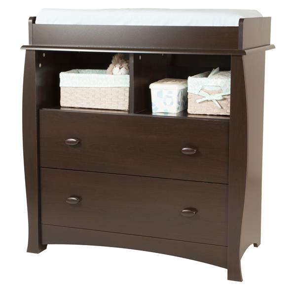 South Shore Furniture Beehive Espresso Changing Table With