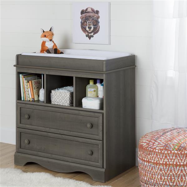 gray changing table
