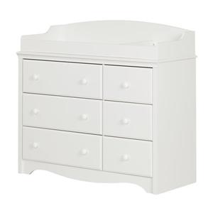 South Shore Furniture Angel Pure White 6 Drawer Changing Table/Dresser