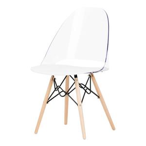 South Shore Furniture Annexe Clear and White  Eiffel Style Office Chair