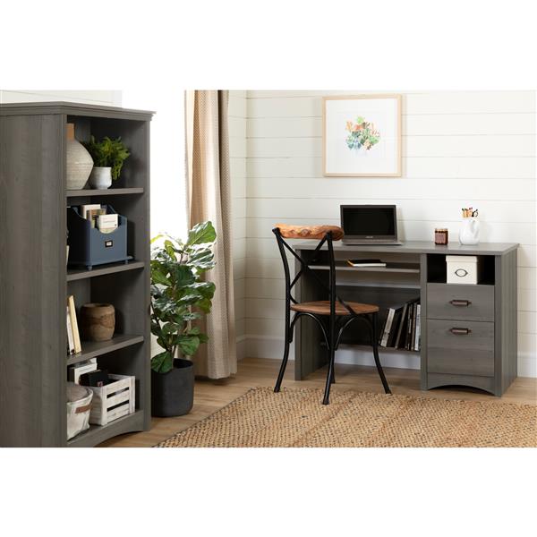 South Shore Furniture Gascony Gray Maple Desk