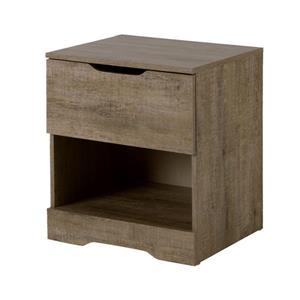 South Shore Furniture Holland 1- Drawer Weathered Oak Nightstand