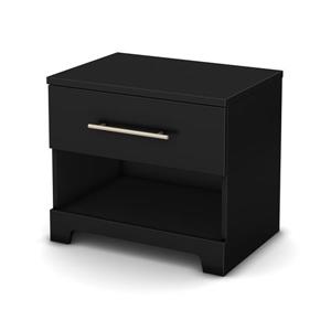Table de nuit à 1 tiroir Primo de South Shore Furniture, noire