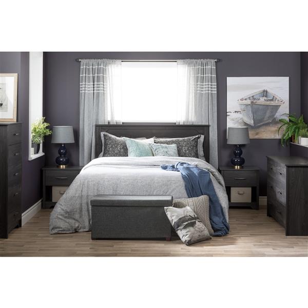 South Shore Furniture Fusion 1-Drawer Grey Nightstand