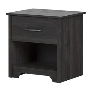 South Shore Furniture Fusion 1-Drawer Grey Nightstand