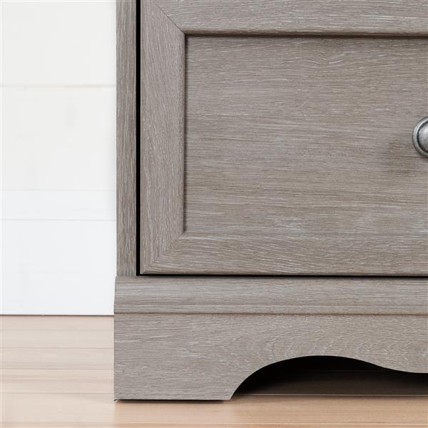 South Shore Furniture Savannah 1 Drawer Grey Marble Nightstand 10594 Rona