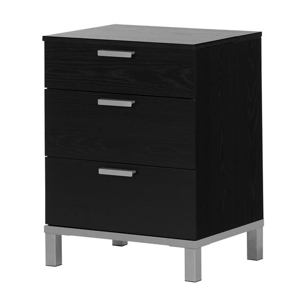 South Shore Furniture Flexible Nightstand With Charging Station Black 10307 Rona