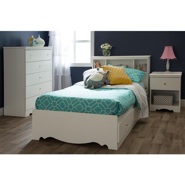 White Bookcase Headboard 3550098, Full Daybed With Bookcase Headboard