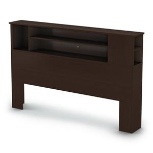 South Shore Furniture Vito Chocolate Full/Queen Bookcase Headboard