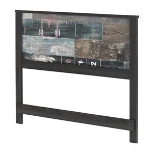 South Shore Furniture Fynn 44.00-In x 57.25-In Full Gray Oak and Factory Planks Effect Headboard