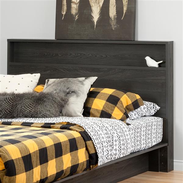 South Shore Furniture Holland 40.60-In x 60.50-In Full/Queen Grey Oak Headboard