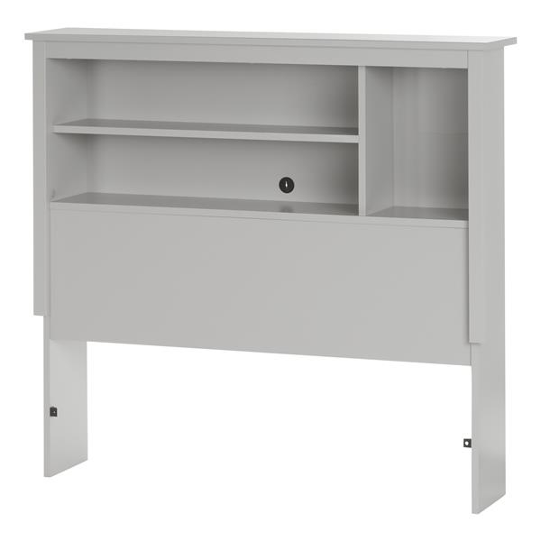 South Shore Furniture Vito Grey Twin Bookcase Headboard