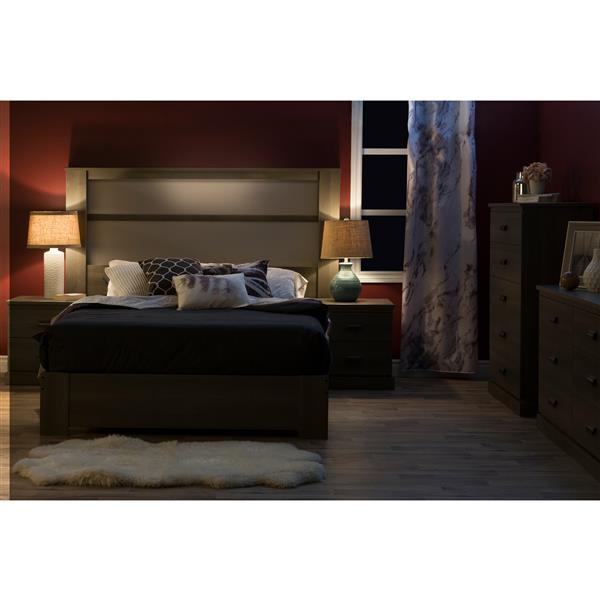 King Size Headboard With Storage And, King Size Headboard With Shelves And Lights
